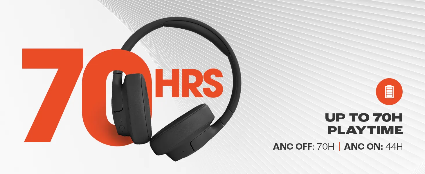 JBL Tune 770NC Wireless Over Ear ANC Headphones with Mic (Black) overview 10