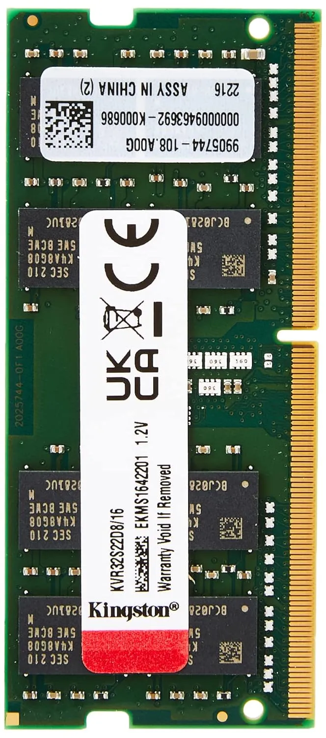 Kingston Value Series KVR32S22D8/16 16GB 3200Mhz Laptop RAM overview 1