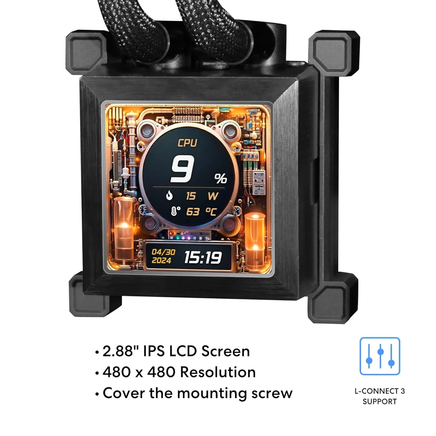 Lian Li HydroShift LCD 360S AIO Cooler (Black) overview 3