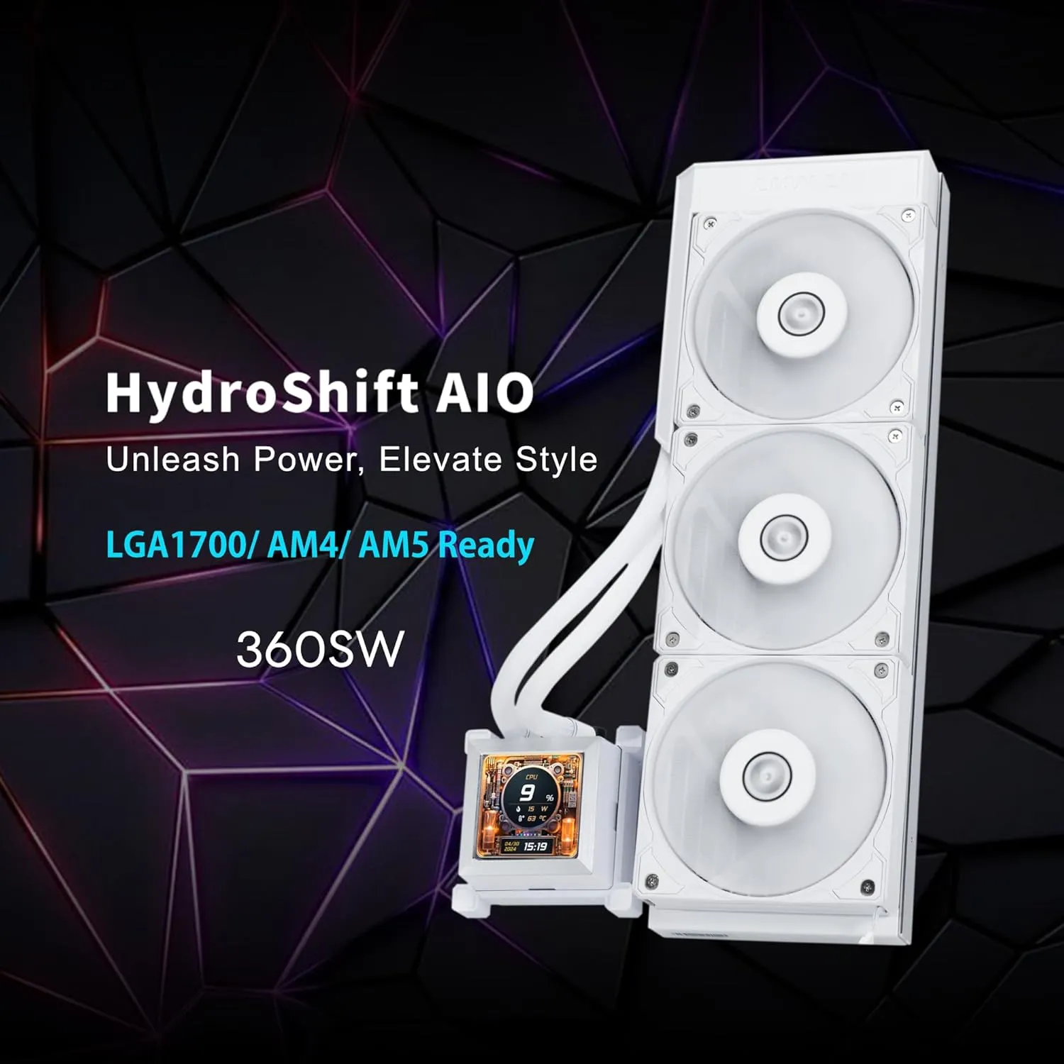 Lian Li HydroShift LCD 360S AIO Cooler (White) overview 6