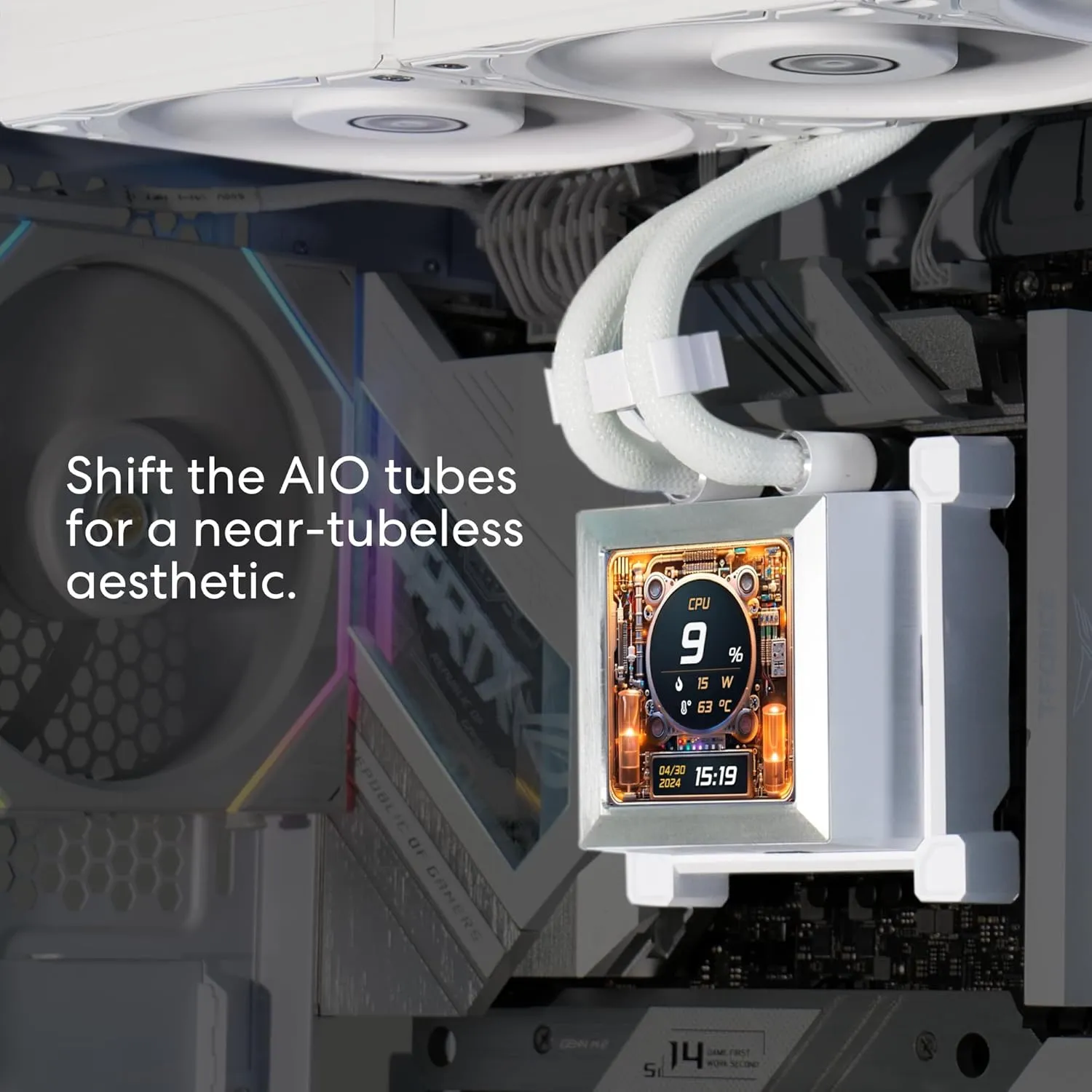Lian Li HydroShift LCD 360S AIO Cooler (White) overview 7