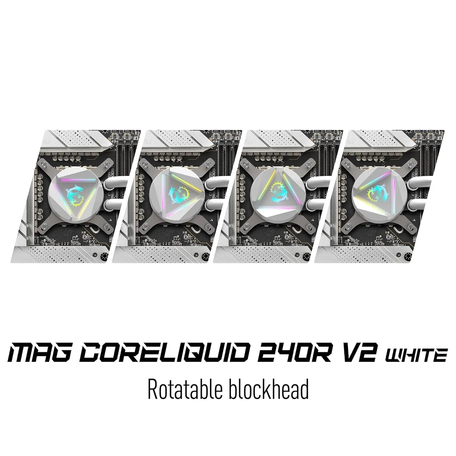 MSI MAG Coreliquid 240R V2 ARGB CPU Liquid Cooler (White) overview 1