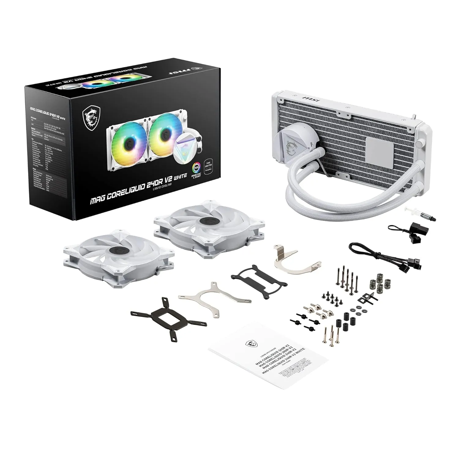 MSI MAG Coreliquid 240R V2 ARGB CPU Liquid Cooler (White) overview 5