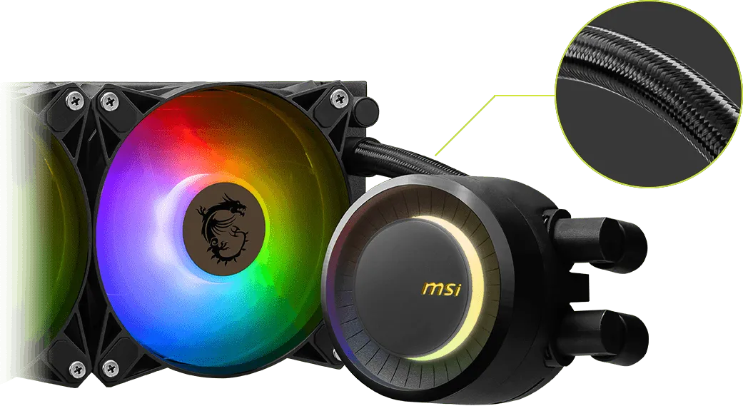 MSI MAG Coreliquid E360 ARGB 360mm CPU Liquid Cooler (White) overview 6