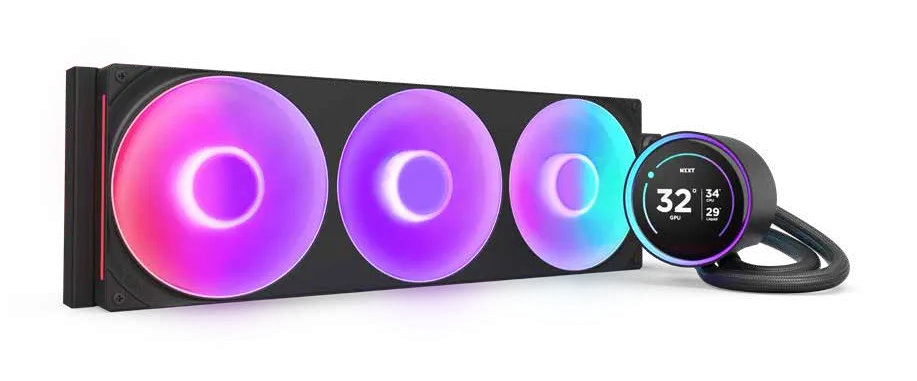 NZXT Kraken Elite 420 RGB 420mm All in One Liquid CPU Cooling Kit (Black) overview 1