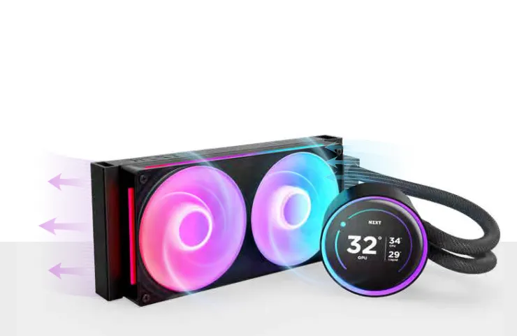NZXT Kraken Elite 420 RGB 420mm All in One Liquid CPU Cooling Kit (Black) overview 2