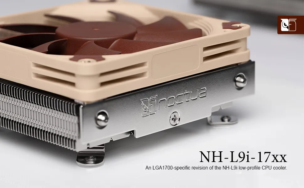 Noctua NH-L9i-17xx 92mm CPU Air Cooler for Intel LGA1700 (Brown) overview 1