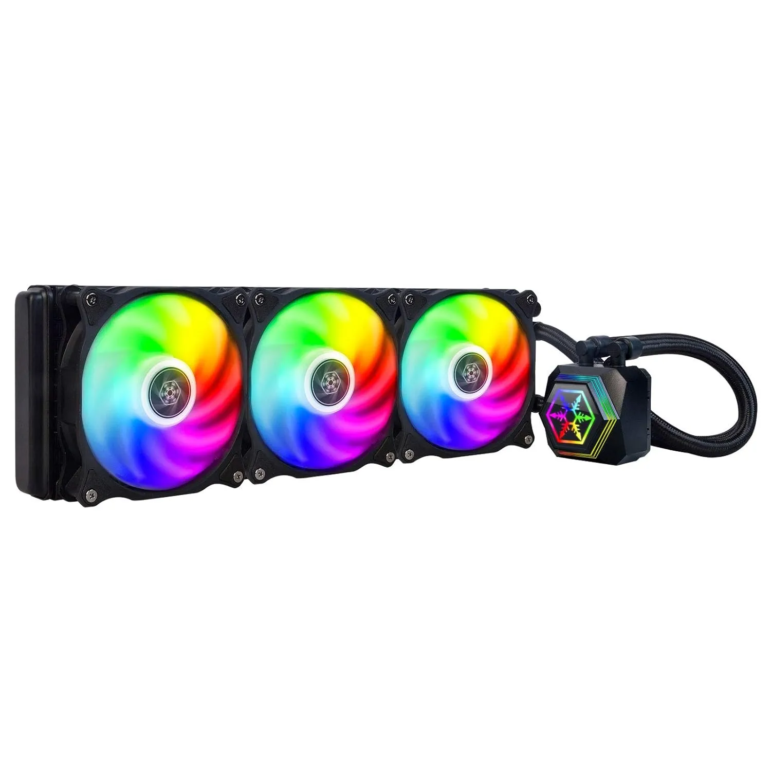SilverStone PF360 ARGB V2 360mm All-in-One Liquid Cooler Black overview 1