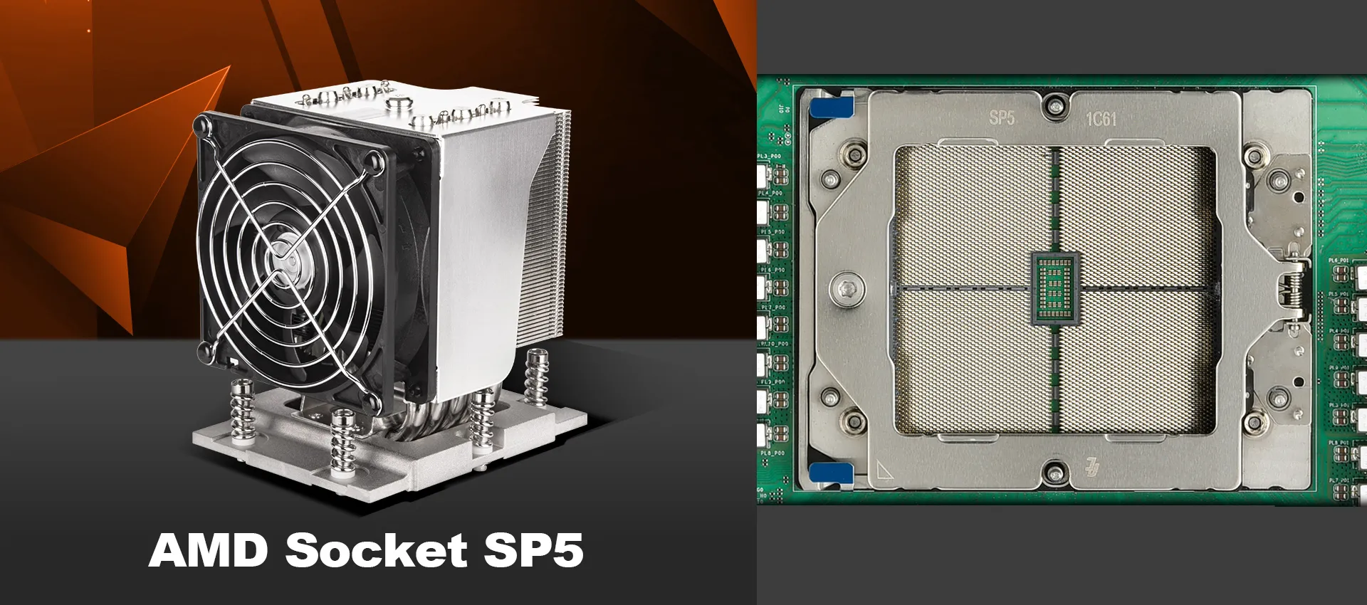 SilverStone XE04-SP5 Black Fan Shroud 4U Server/Workstation CPU Cooler for Socket SP5 overview 1