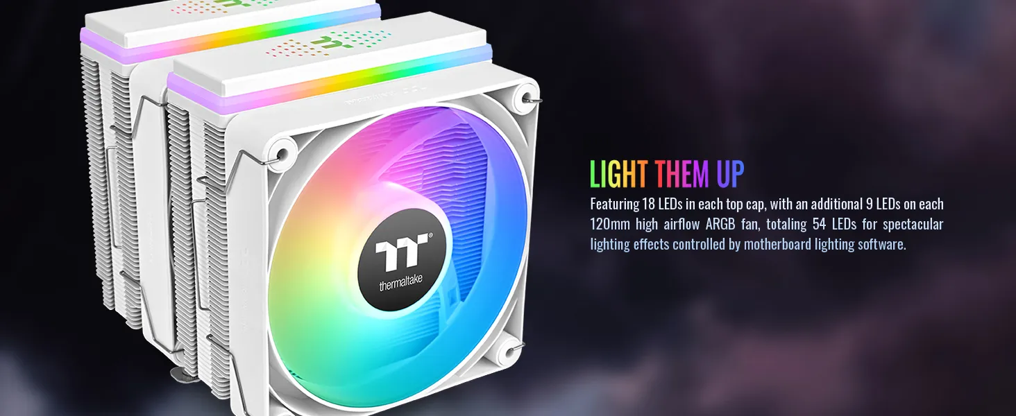 Thermaltake Astria 600 ARGB Lighting Snow CPU Air Cooler overview 3