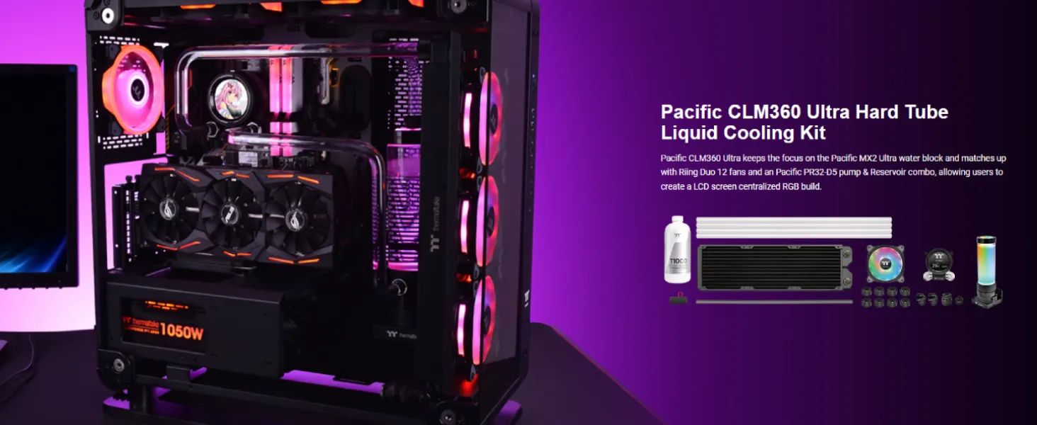 Thermaltake Pacific CLM360 Ultra Hard Tube Liquid Cooling Kit overview 1