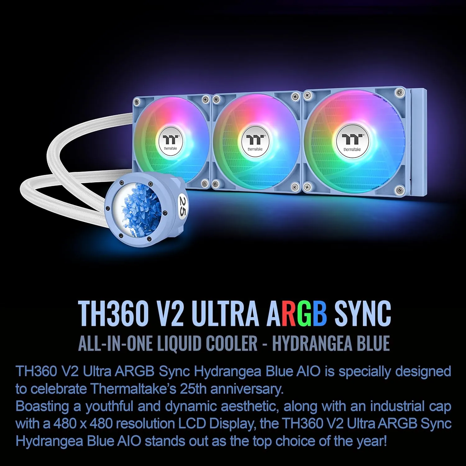 Thermaltake TH360 V2 Ultra ARGB Sync All-In-One Liquid Cooler (Hydrangea Blue) overview 1