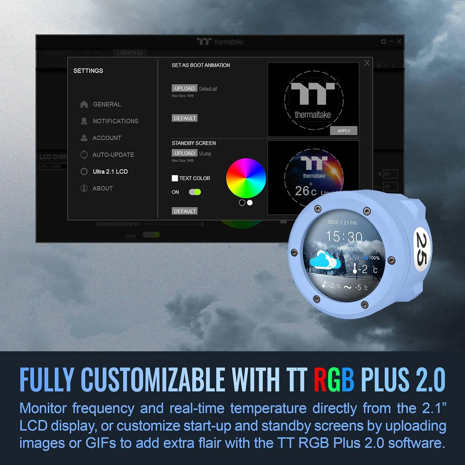 Thermaltake TH360 V2 Ultra ARGB Sync All-In-One Liquid Cooler (Hydrangea Blue) overview 3
