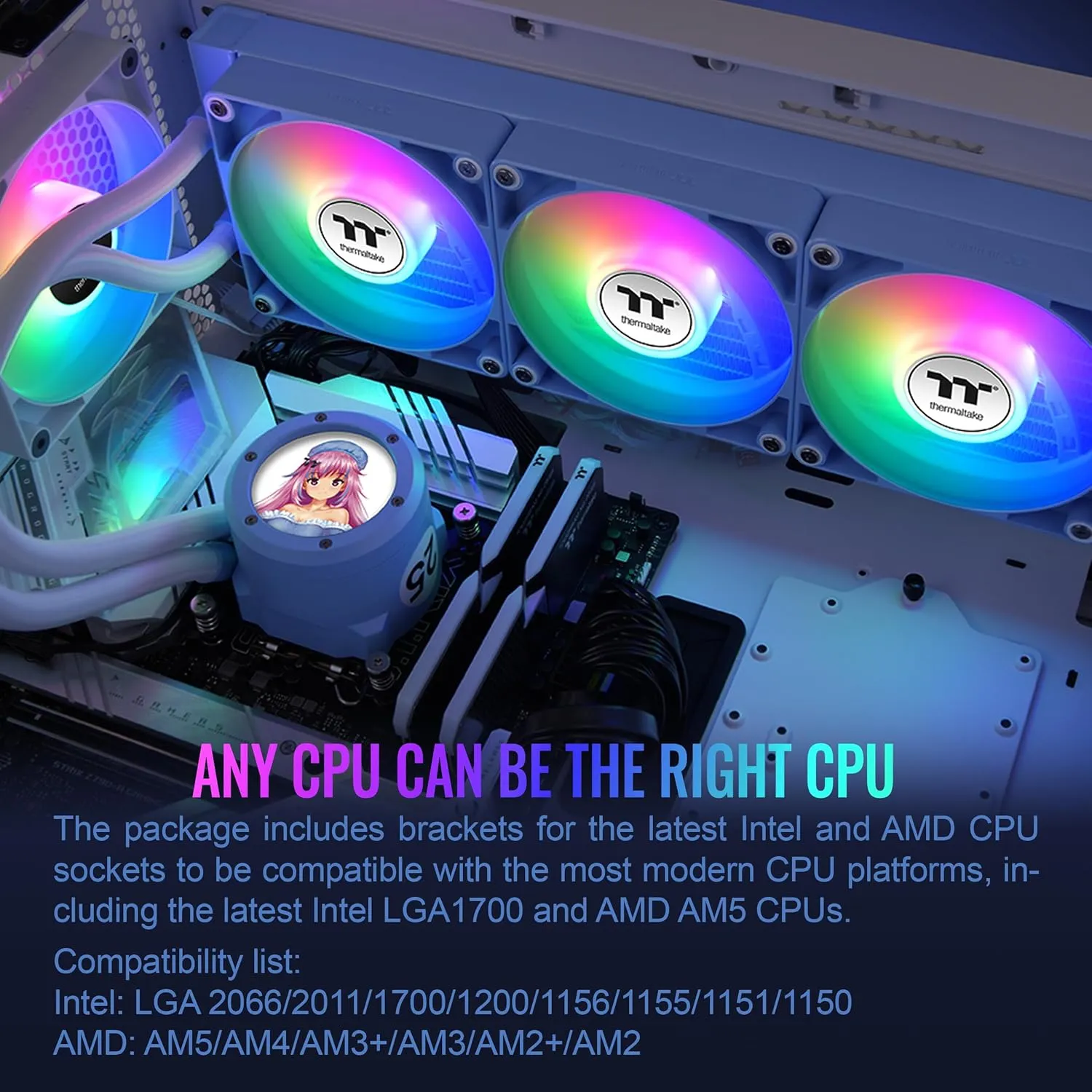 Thermaltake TH360 V2 Ultra ARGB Sync All-In-One Liquid Cooler (Hydrangea Blue) overview 4