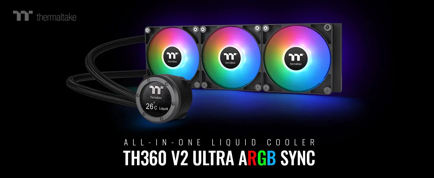 Thermaltake TH360 V2 Ultra ARGB Sync CPU Liquid Cooler (Black) overview 11