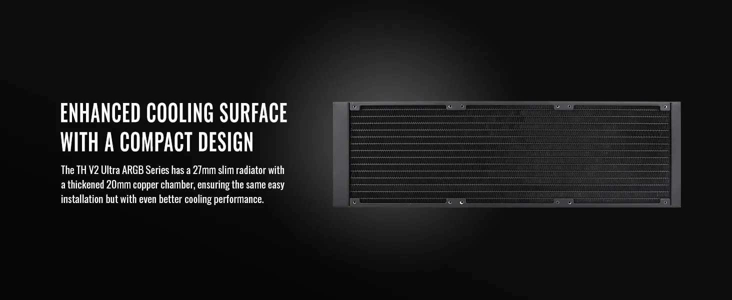 Thermaltake TH360 V2 Ultra ARGB Sync CPU Liquid Cooler (Black) overview 5