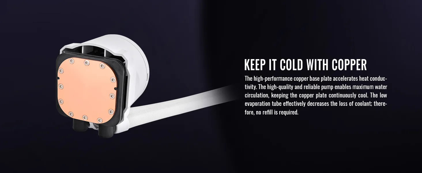 Thermaltake TH360 V2 Ultra ARGB Sync Snow Edition CPU Liquid Cooler (White) overview 10
