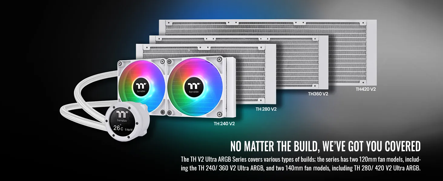 Thermaltake TH360 V2 Ultra ARGB Sync Snow Edition CPU Liquid Cooler (White) overview 3