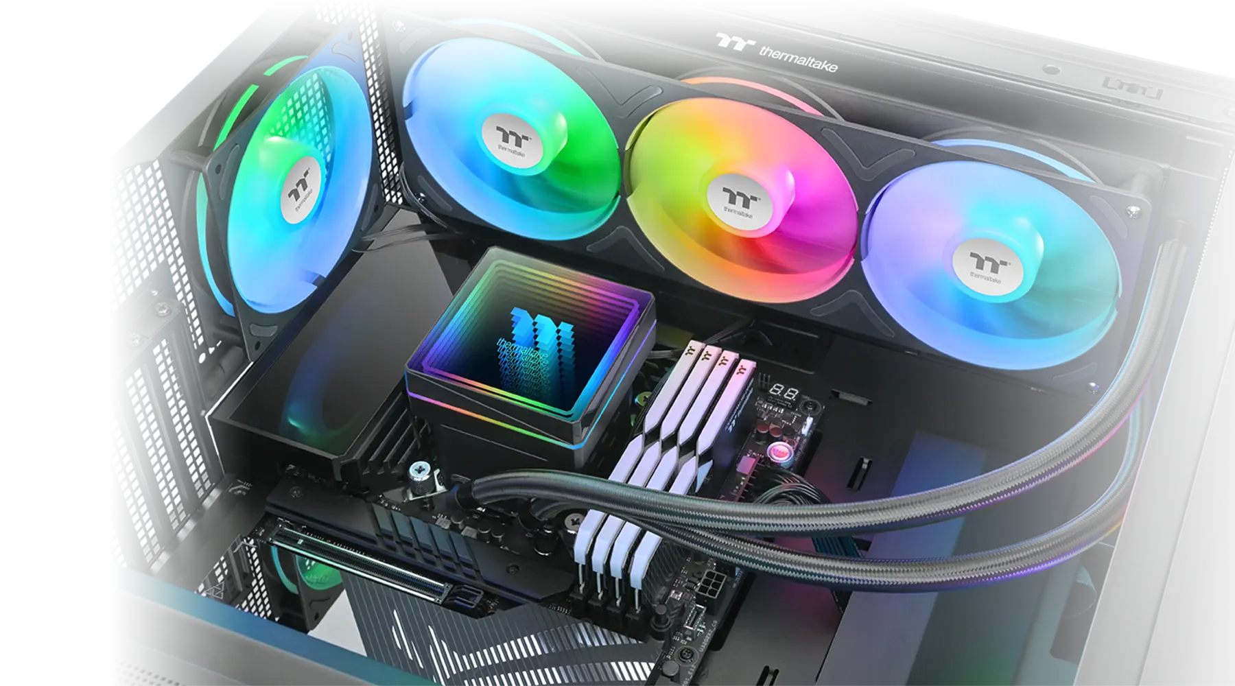 Thermaltake TH360 V3 ARGB Sync AIO Liquid Cooler (Black) overview 3