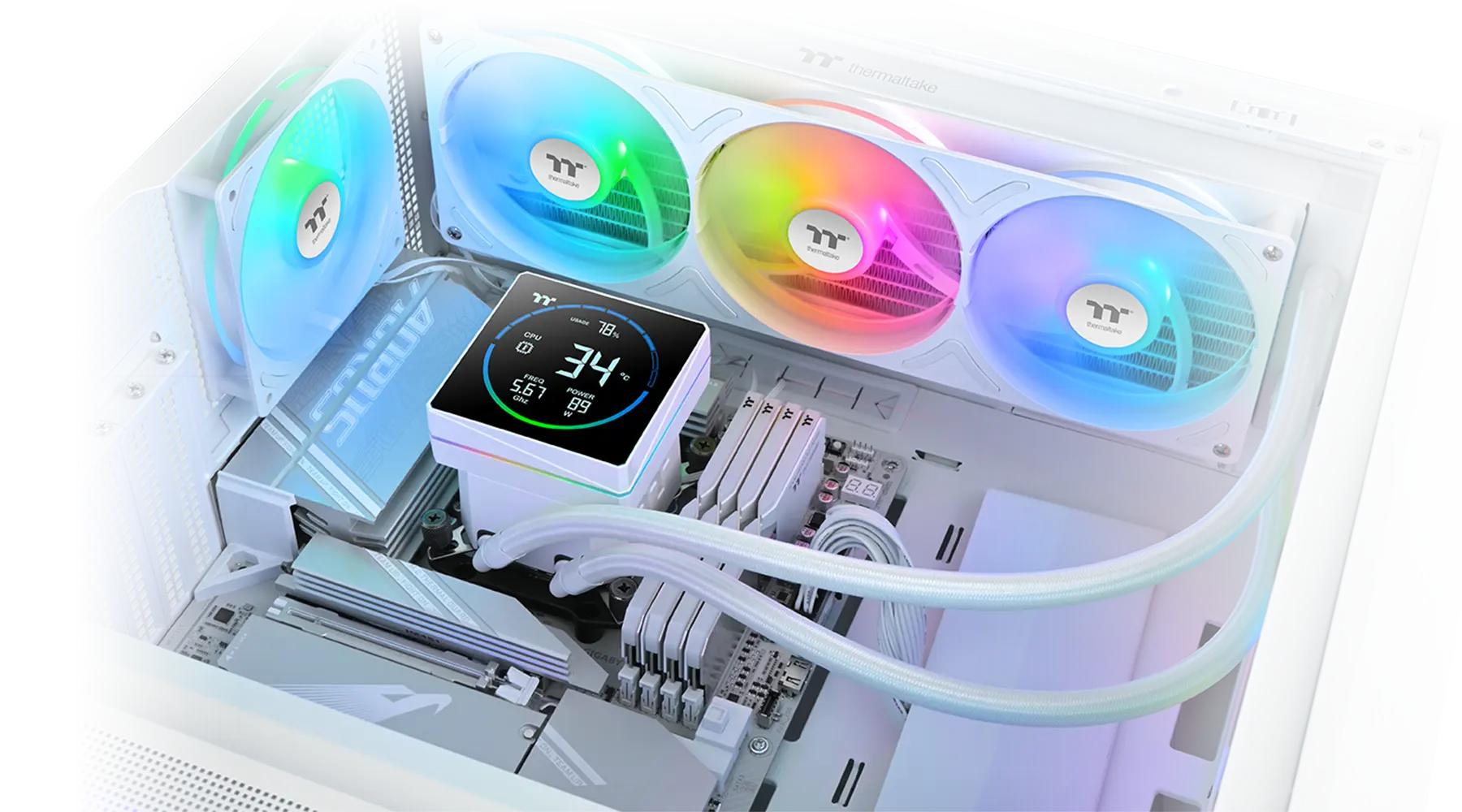 Thermaltake TH360-S V3 ARGB Sync AIO Liquid Cooler (Snow Edition) overview 3
