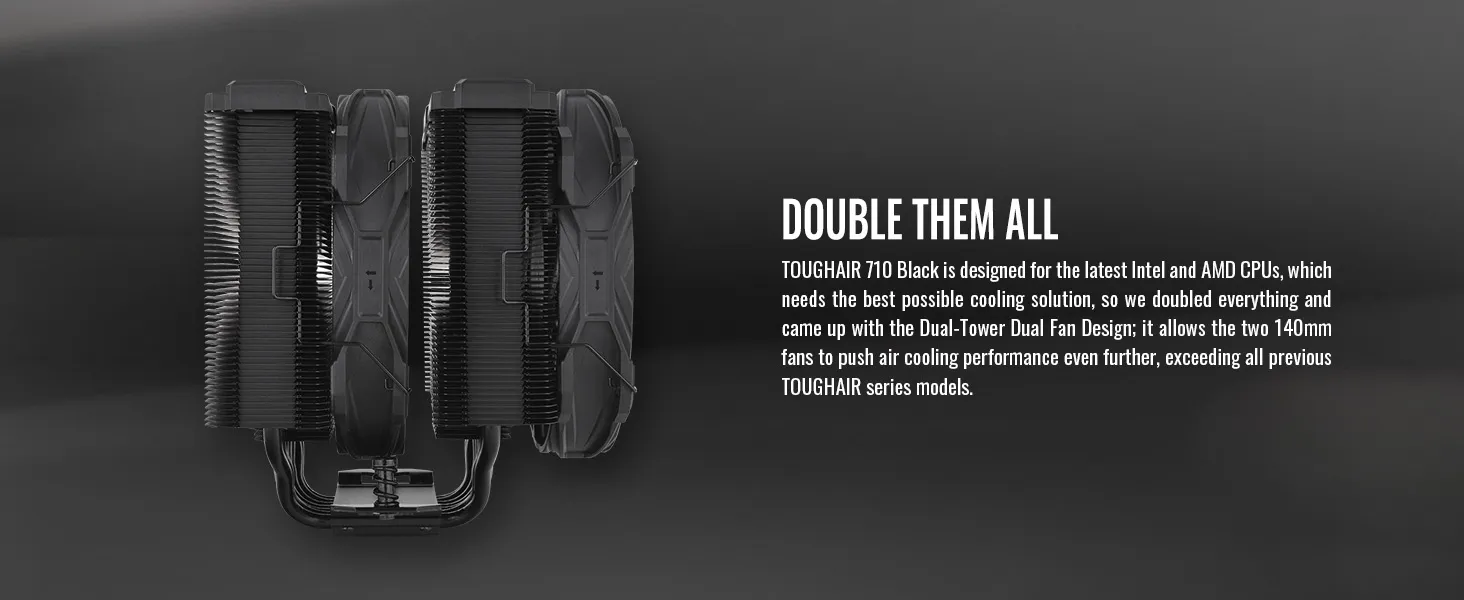 Thermaltake TOUGHAIR 710 CPU Cooler (Black ) overview 4