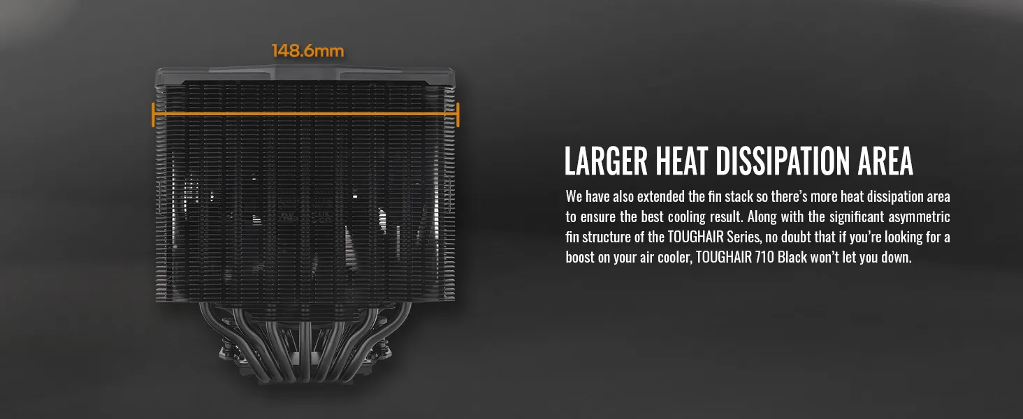 Thermaltake TOUGHAIR 710 CPU Cooler (Black ) overview 6