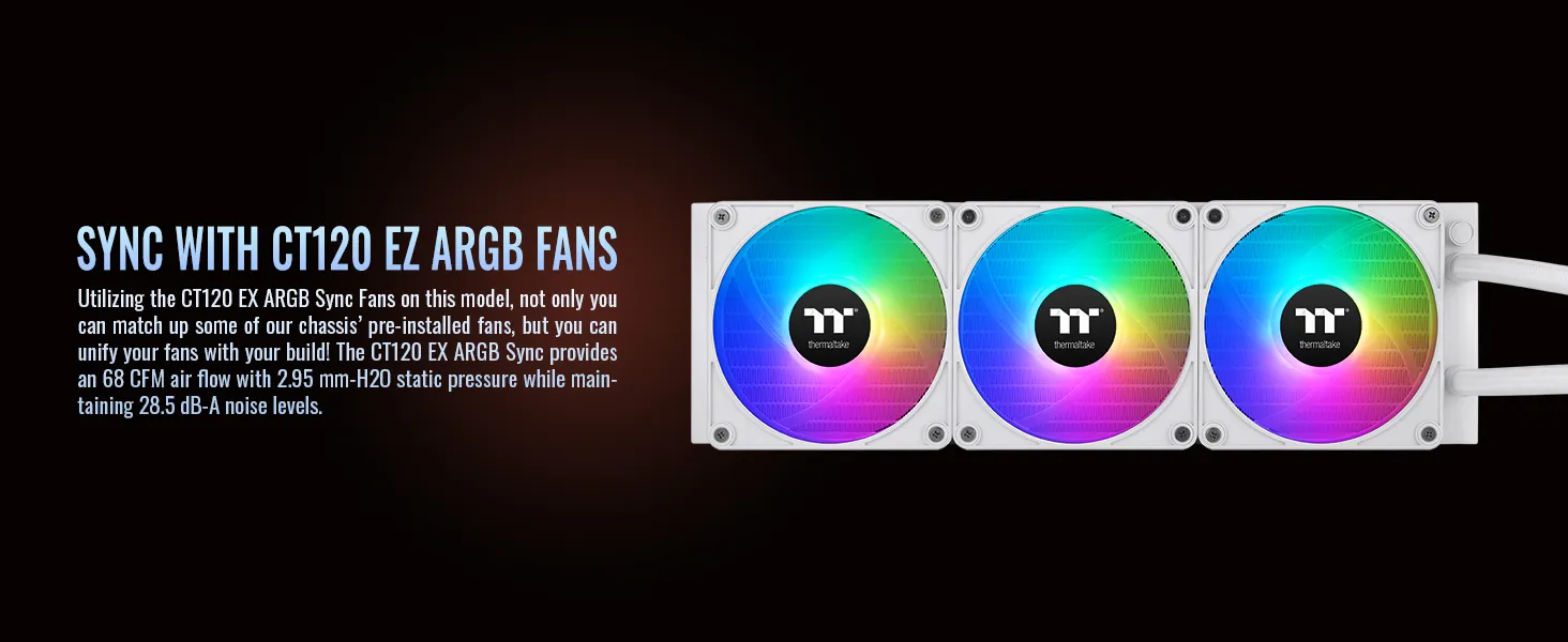 Thermaltake Th360 V2 Ultra Ex Argb Sync Snow Edition Liquid Cpu Cooler overview 7