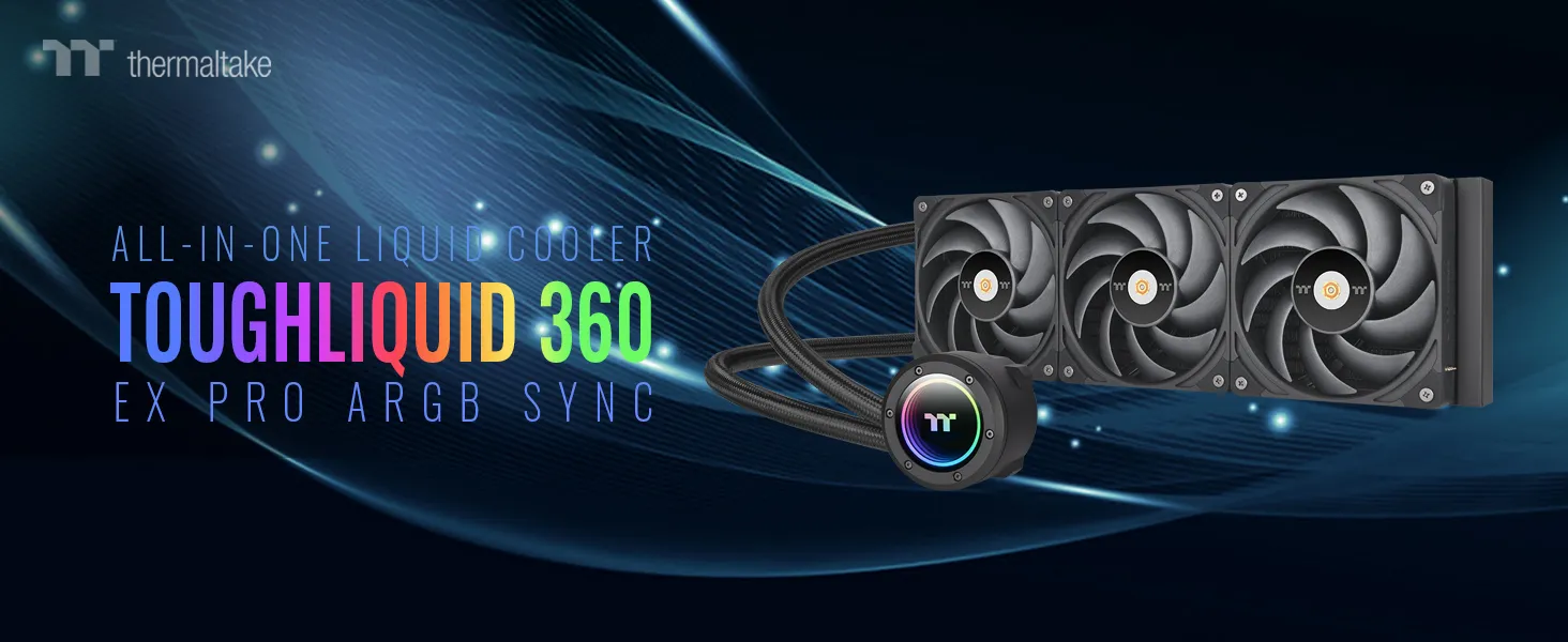 Thermaltake Toughliquid 360 EX Pro ARGB Sync CPU Liquid Cooler (Black) overview 1