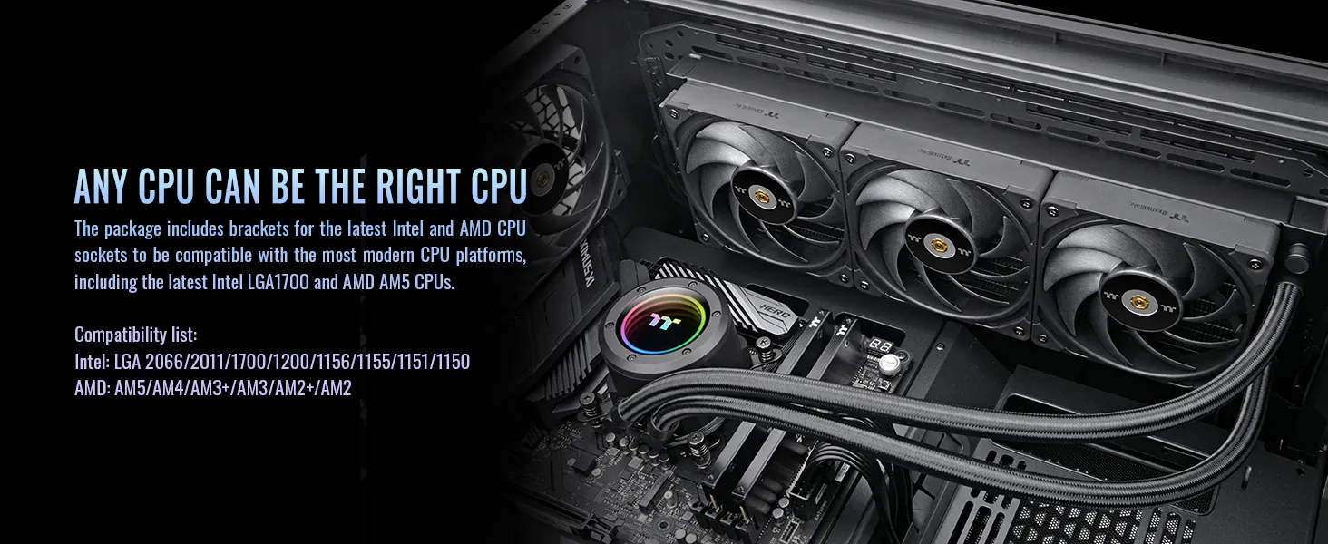 Thermaltake Toughliquid 360 EX Pro ARGB Sync CPU Liquid Cooler (Black) overview 15