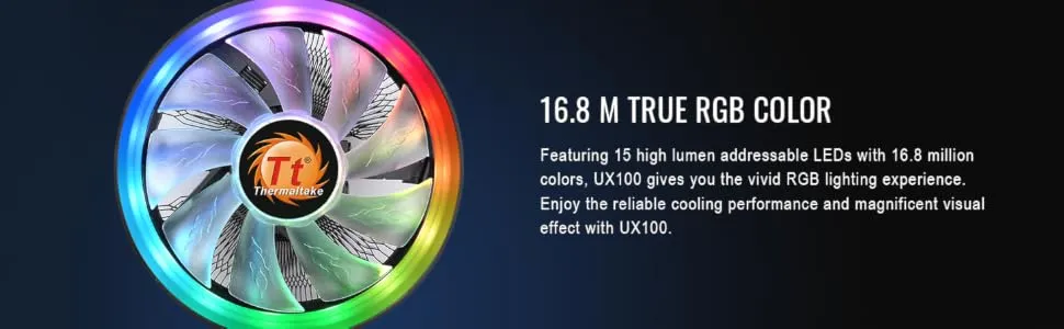 Thermaltake UX100 ARGB CPU Cooler overview 2