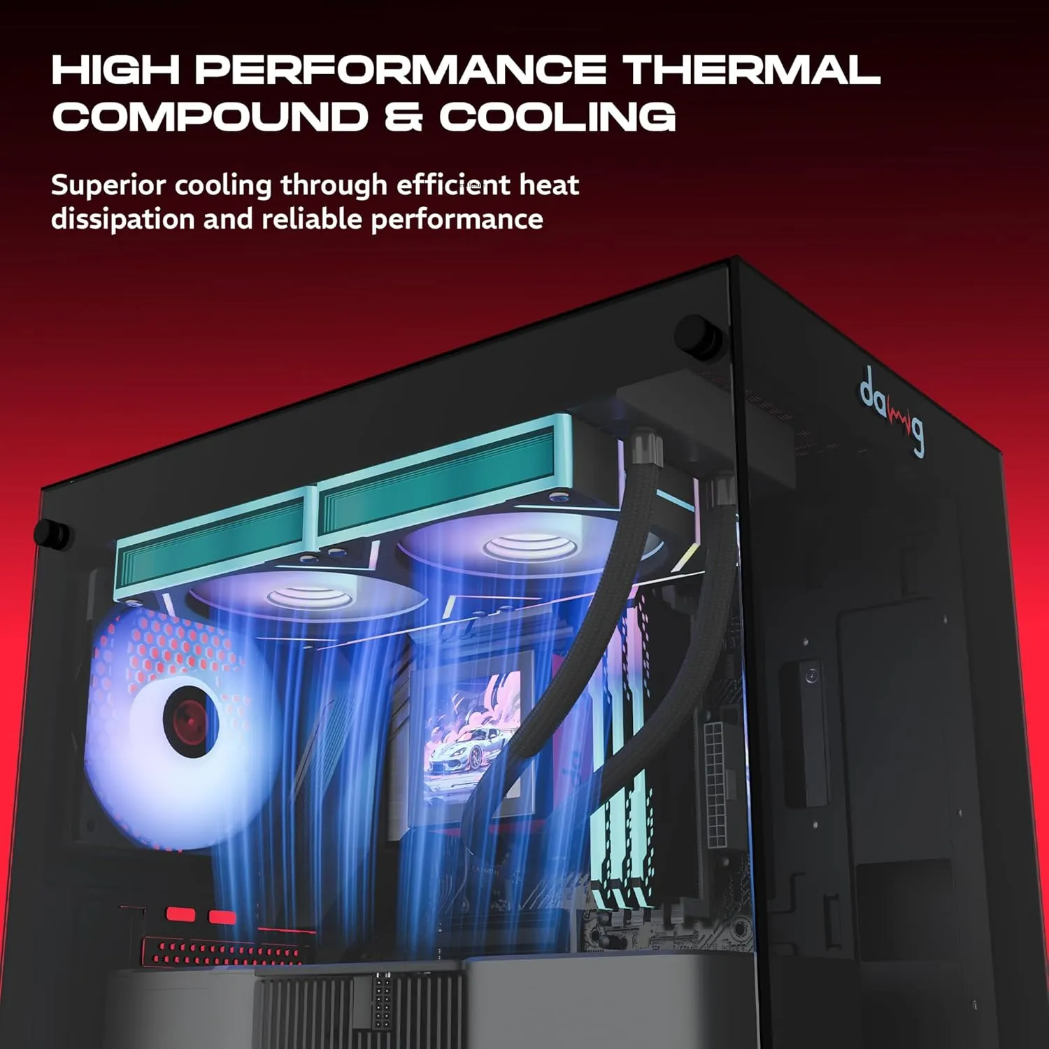 daWg L240 AIO ARGB 240mm CPU Liquid Cooler (Black) overview 3