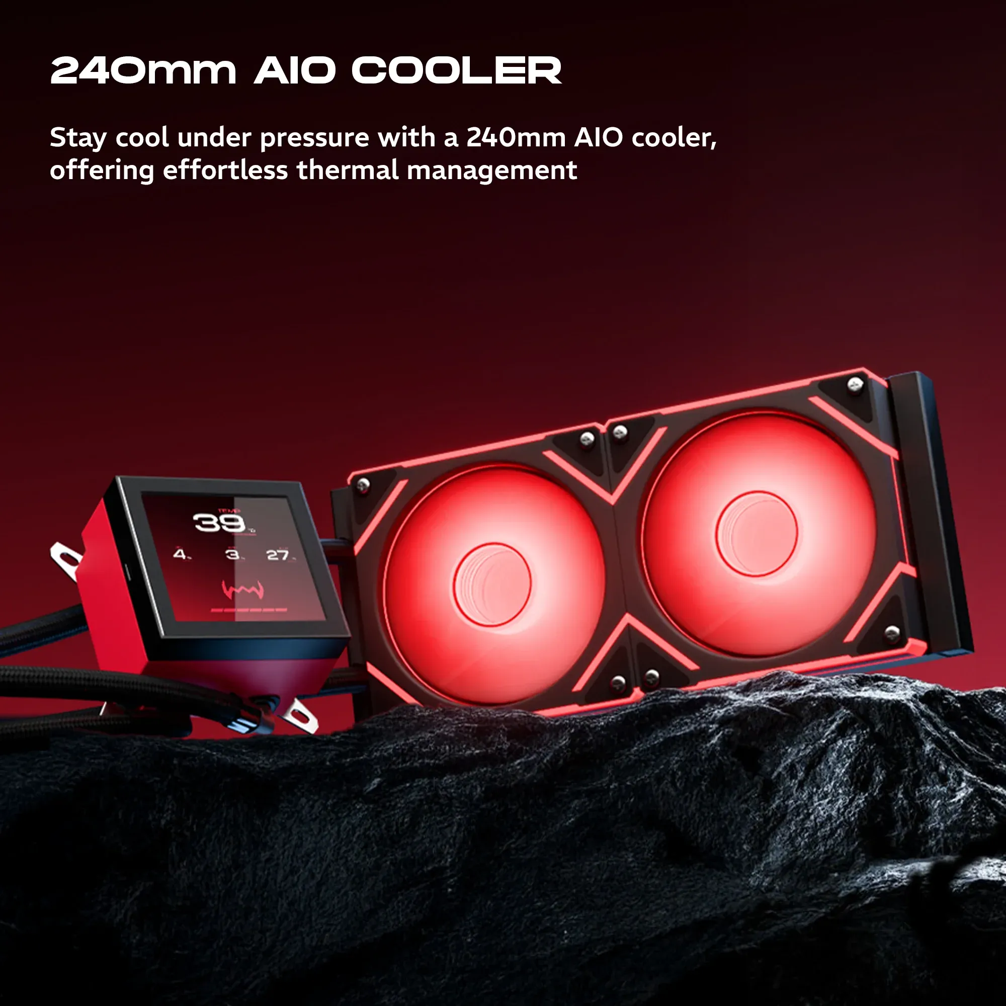 daWg L240 AIO ARGB 240mm CPU Liquid Cooler (Black) overview 4