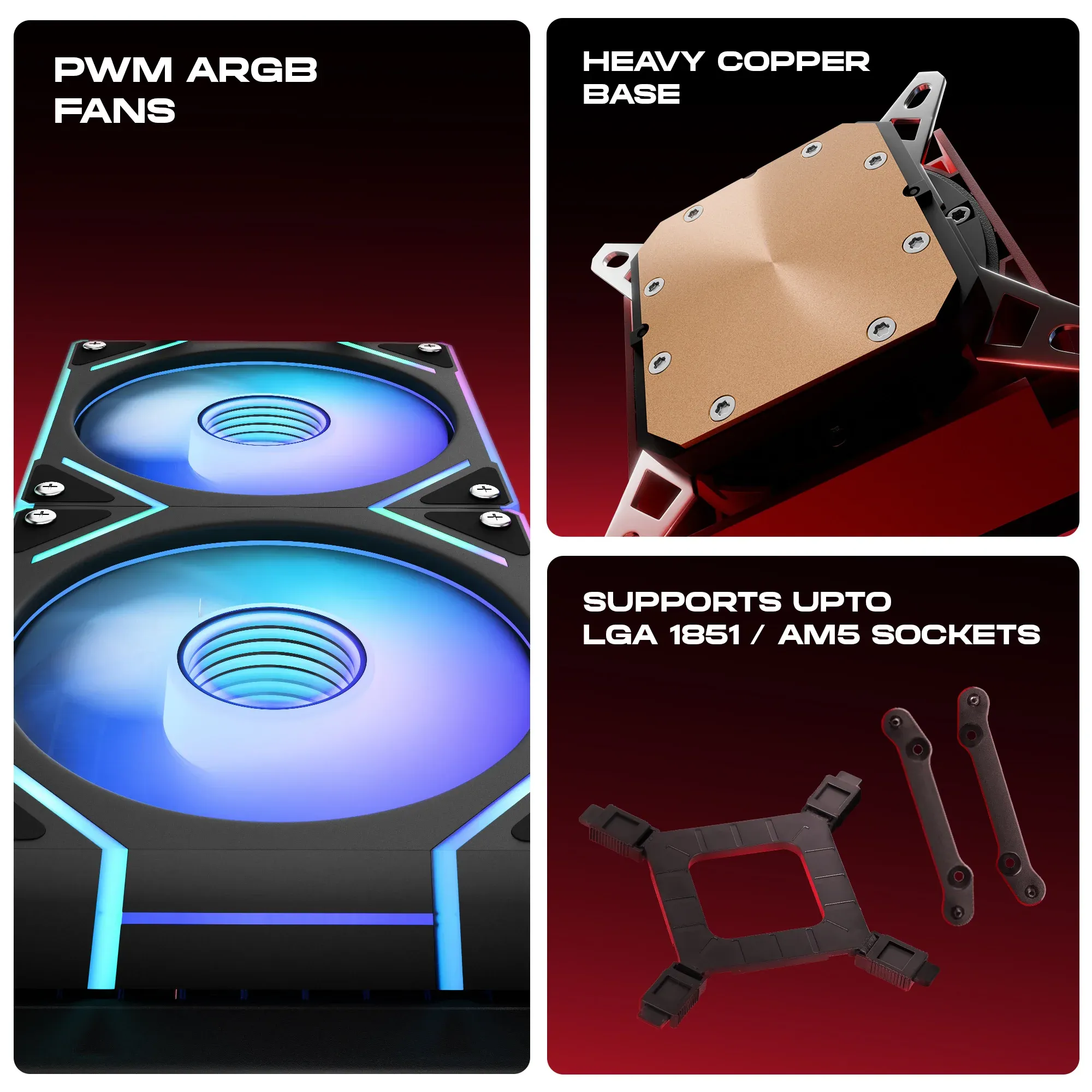 daWg L240 AIO ARGB 240mm CPU Liquid Cooler (Black) overview 6