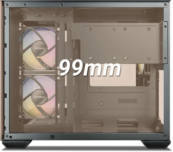 ANTEC CX600M Wood Mini Tower Full-View Tempered Glass Gaming Case overview 6