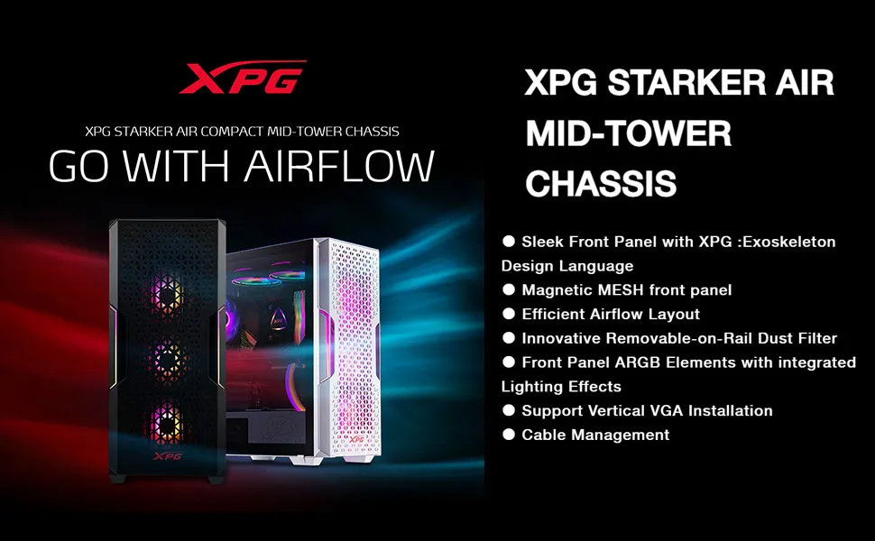 Adata XPG Starker Air ARGB (ATX) Cabinet (White) overview 1