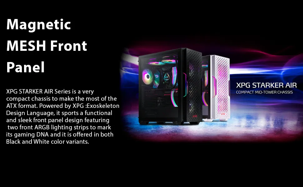 Adata XPG Starker Air ARGB (ATX) Cabinet (White) overview 2