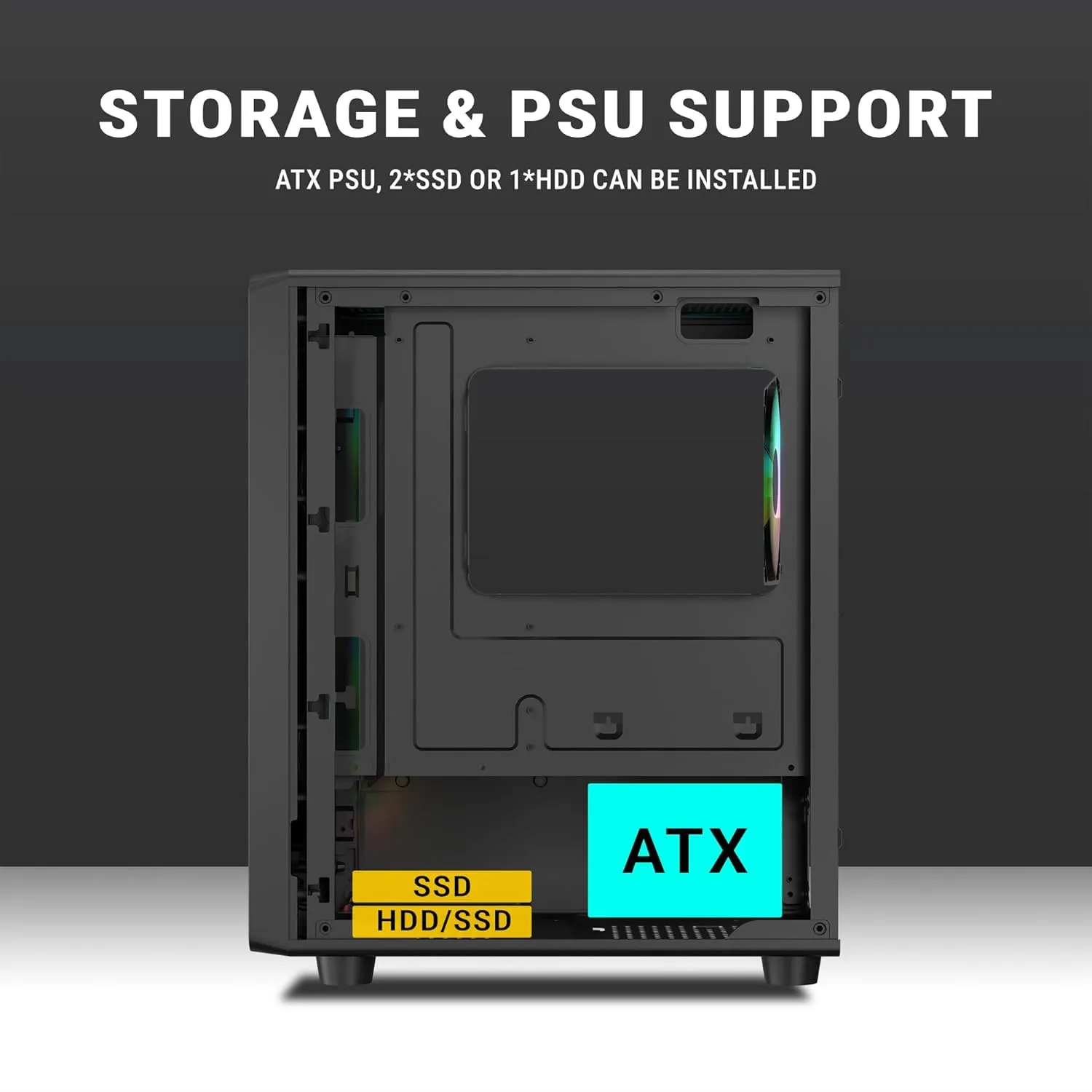 Ant Esports 400 Air Mini Mini-Tower Gaming Cabinet (Black) overview 9