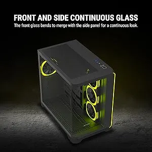 Ant Esports Crystal ARC ARGB ATX Mid Tower Case (Black) overview 3