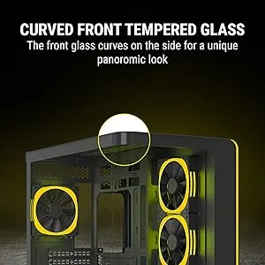 Ant Esports Crystal ARC ARGB ATX Mid Tower Case (Black) overview 4
