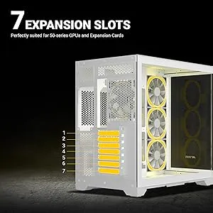 Ant Esports Crystal ARC ARGB ATX Mid Tower Case (White) overview 9