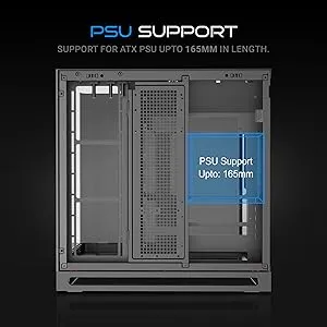 Ant Esports Crystal Arc Pro Mid-Tower M-ATX Gaming Cabinet (Black) overview 12