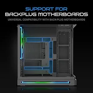 Ant Esports Crystal Arc Pro Mid-Tower M-ATX Gaming Cabinet (Black) overview 7