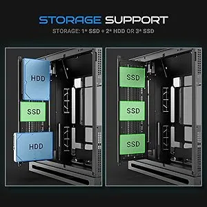 Ant Esports Crystal Arc Pro Mid-Tower M-ATX Gaming Cabinet (Black) overview 8