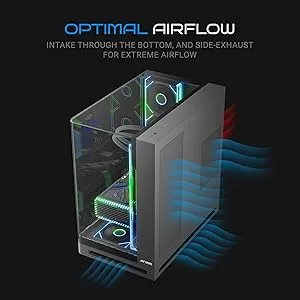 Ant Esports Crystal Arc Pro Mid-Tower M-ATX Gaming Cabinet (Black) overview 9