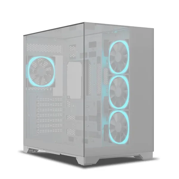 Ant Esports Crystal Mirror ATX Mid Tower Case (White)