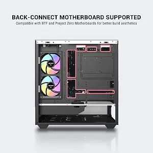Ant Esports Crystal Spectra Mid Tower E-ATX Gaming Cabinet (Black & White) overview 12