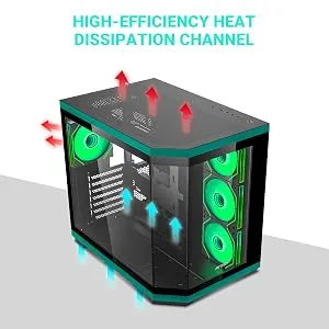 Ant Esports Crystal X11 ARGB (ATX) Mid Tower Cabinet (Green) overview 13