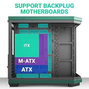 Ant Esports Crystal X11 ARGB (ATX) Mid Tower Cabinet (Green) overview 6