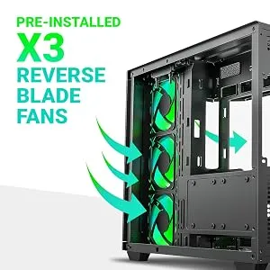 Ant Esports Crystal X11 ARGB (ATX) Mid Tower Cabinet (Green) overview 8