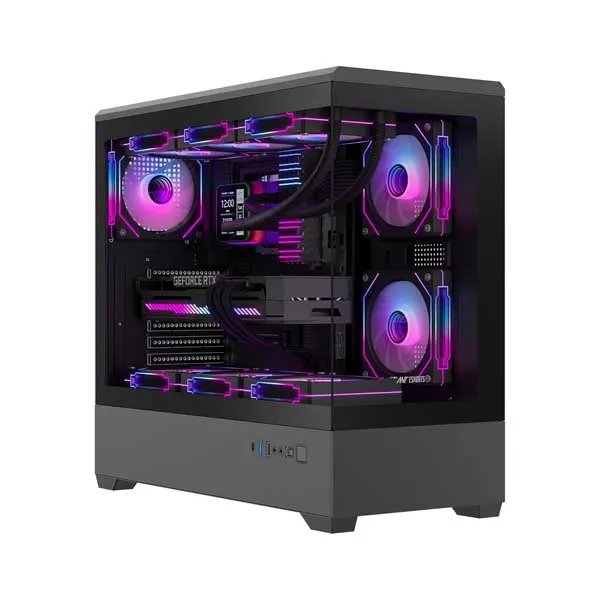 Ant Esports Crystal X6 Lite E-ATX Mid-Tower Gaming Cabinet (Black)